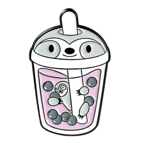 ONE Kawaii Boba Animal Enamel Pin - Picture 3 of 8